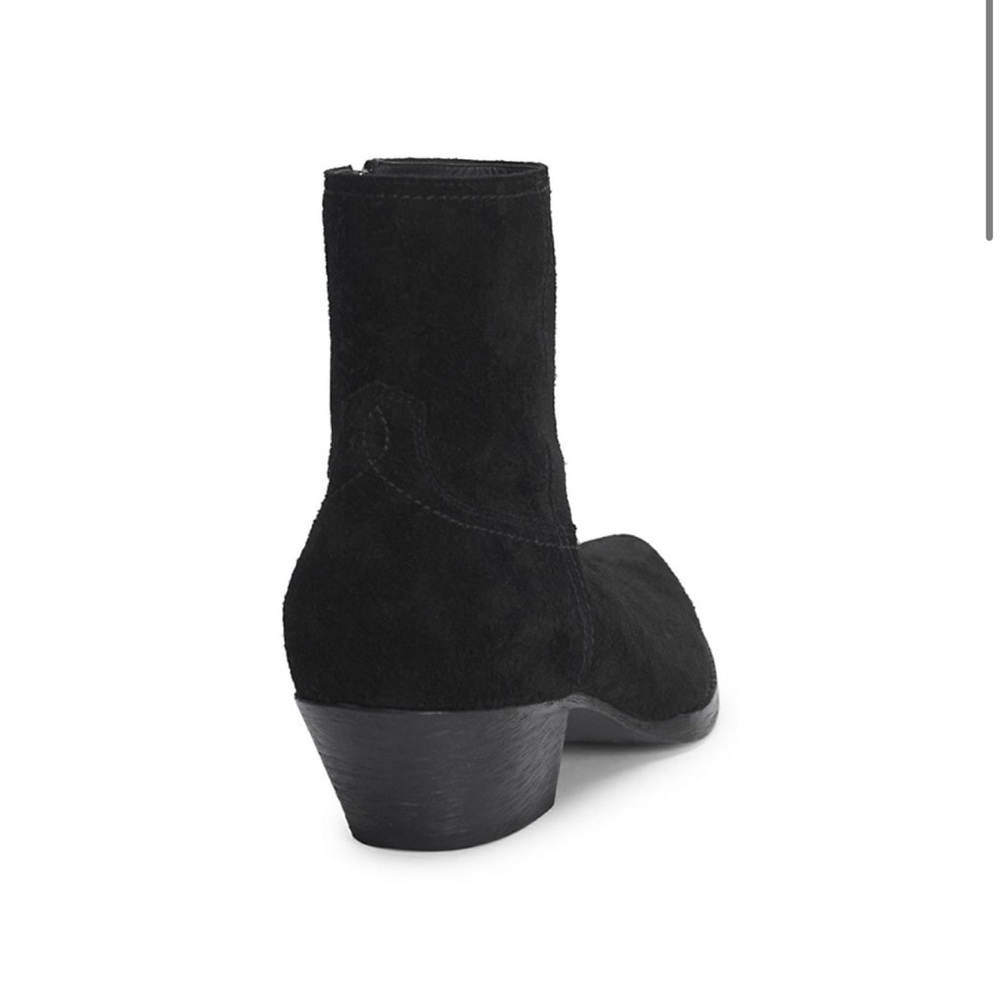 Saint Laurent Lukas Suede Western Ankle Boots - Picture 8 of 10